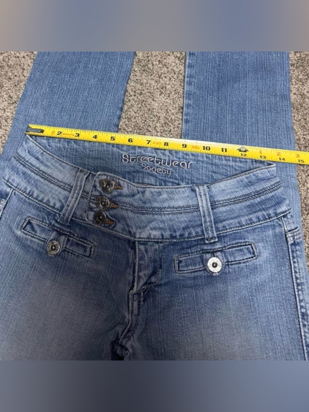 Streetwear vintage Y2K LOW RISE Skinny Jeans - Picture 6 of 8